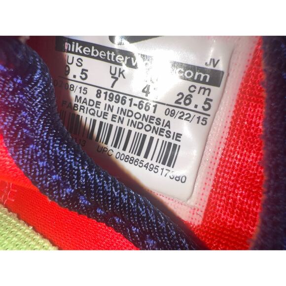 NIKE Sneakers Womens 9.5 Roshe One Moire Crimson White - Picture 6 of 6